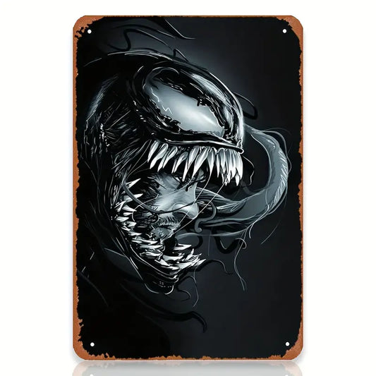 Unleash the Dark Marvel: Venom-Themed Metal Sign