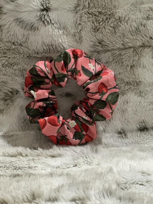 Strawberry & Butterfly Scrunchie