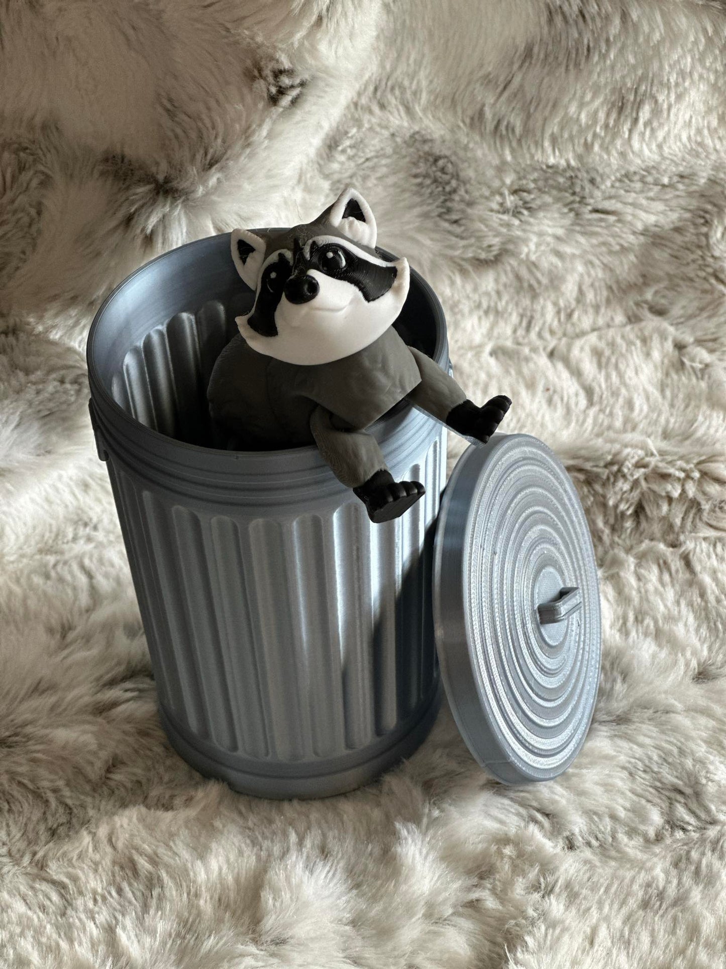 Mini Racoon w/ Trash Can